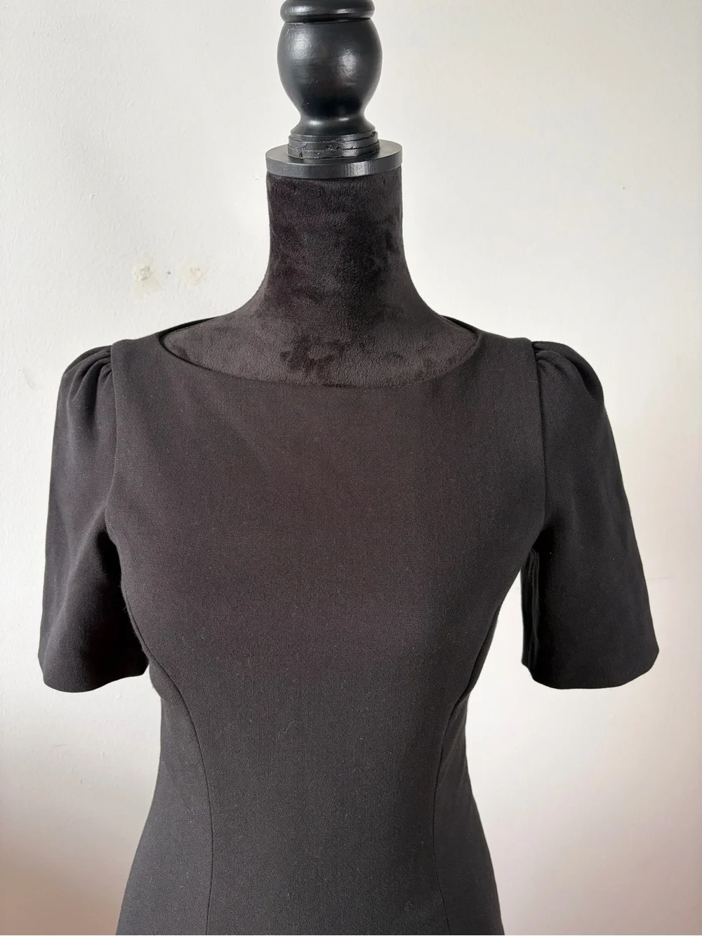 Kate Spade New York Black Puff Short Sleeve Sheath Dress Size 4 LBD Workwear